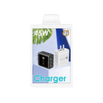 Bộ sạc nhanh đa cổng 45W PD3.0 + 2 x QC3.0 USB, phích cắm US, phích cắm US