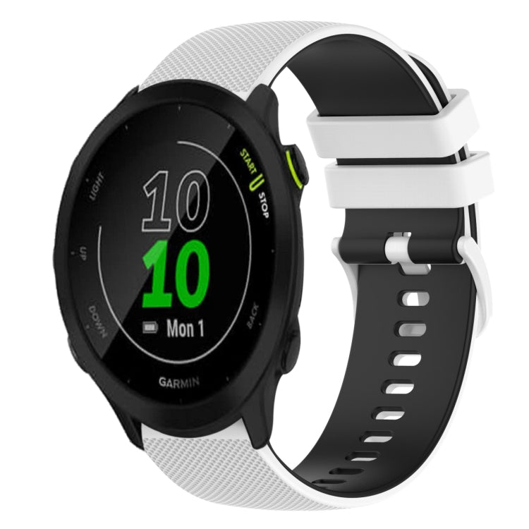 20mm Checkered Two-Color Silicone Watch Band, For Garmin Forerunner 55, For Garmin Venu, For Garmin Venu SQ, For Garmin Vivomove 3