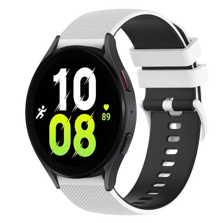 Dây đồng hồ silicone hai màu caro 20mm, Dành cho Samsung Galaxy Watch5 44mm, Dành cho Samsung Galaxy Watch5 Pro 45mm, Dành cho Samsung Galaxy Watch4 40mm, Dành cho Samsung Galaxy Watch4 44mm