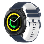 Dây đồng hồ silicone hai màu caro 20mm, dành cho Samsung Gear Sport, dành cho Samsung Gear S2 Classic