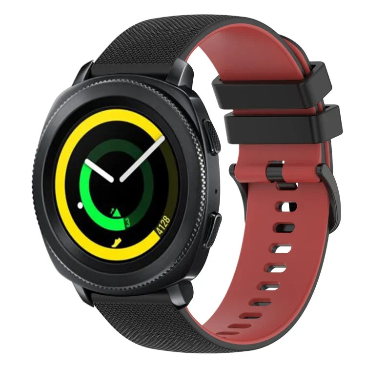 Dây đồng hồ silicone hai màu caro 20mm, dành cho Samsung Gear Sport, dành cho Samsung Gear S2 Classic