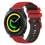 Dây đồng hồ silicone hai màu caro 20mm, dành cho Samsung Gear Sport, dành cho Samsung Gear S2 Classic