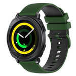 Dây đồng hồ silicone hai màu caro 20mm, dành cho Samsung Gear Sport, dành cho Samsung Gear S2 Classic