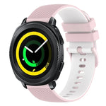 Dây đồng hồ silicone hai màu caro 20mm, dành cho Samsung Gear Sport, dành cho Samsung Gear S2 Classic