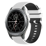 Dây đồng hồ silicone hai màu caro 20mm, dành cho Samsung Gear Sport, dành cho Samsung Gear S2 Classic