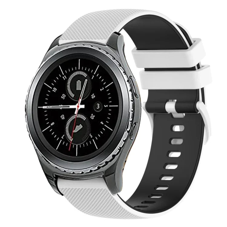 Dây đồng hồ silicone hai màu caro 20mm, dành cho Samsung Gear Sport, dành cho Samsung Gear S2 Classic