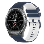Dây đồng hồ silicone hai màu caro 20mm, dành cho Samsung Gear Sport, dành cho Samsung Gear S2 Classic