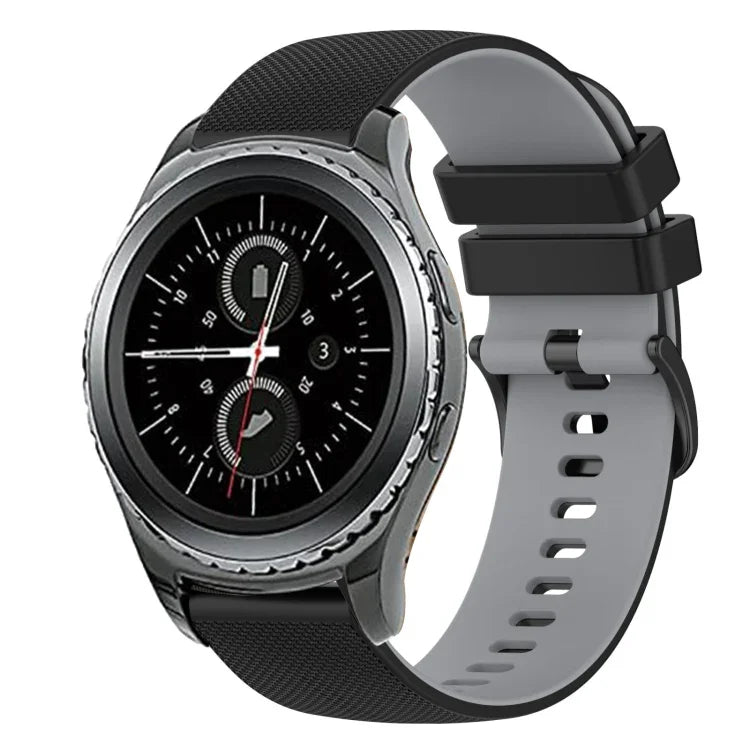 Dây đồng hồ silicone hai màu caro 20mm, dành cho Samsung Gear Sport, dành cho Samsung Gear S2 Classic