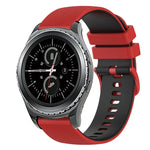 Dây đồng hồ silicone hai màu caro 20mm, dành cho Samsung Gear Sport, dành cho Samsung Gear S2 Classic