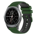 Dây đồng hồ silicone hai màu caro 20mm, dành cho Samsung Gear Sport, dành cho Samsung Gear S2 Classic