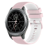 Dây đồng hồ silicone hai màu caro 20mm, dành cho Samsung Gear Sport, dành cho Samsung Gear S2 Classic