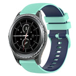 Dây đồng hồ silicone hai màu caro 20mm, dành cho Samsung Gear Sport, dành cho Samsung Gear S2 Classic