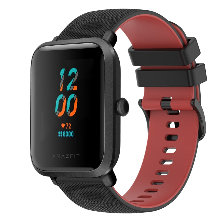 20mm Checkered Two-Color Silicone Watch Band, For Amazfit GTS, For Amazfit BIP