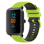 20mm Checkered Two-Color Silicone Watch Band, For Amazfit GTS, For Amazfit BIP