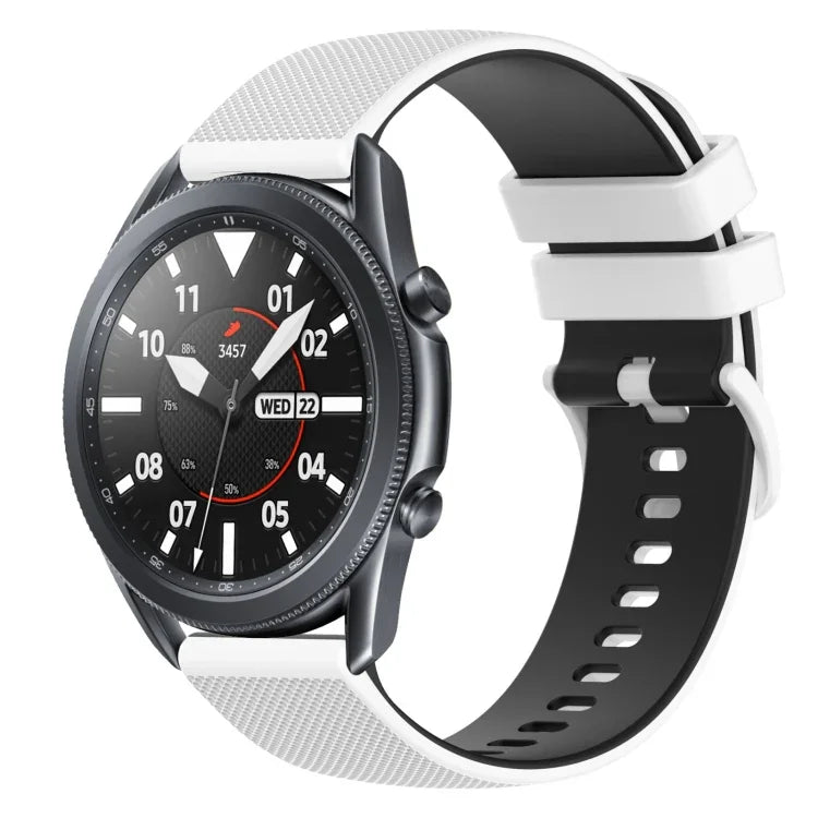 Dây đồng hồ silicone hai màu caro 22mm, dành cho Samsung Galaxy Watch3 45mm, dành cho Samsung Galaxy Watch 46mm, dành cho Samsung Gear S3 Classic, dành cho Samsung Gear S3 Frontier
