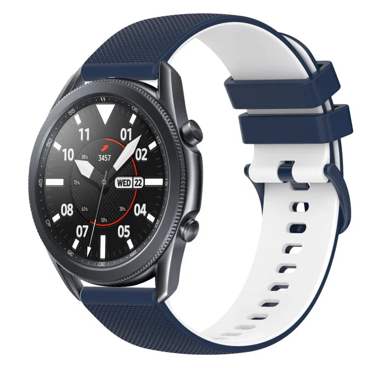 Dây đồng hồ silicone hai màu caro 22mm, dành cho Samsung Galaxy Watch3 45mm, dành cho Samsung Galaxy Watch 46mm, dành cho Samsung Gear S3 Classic, dành cho Samsung Gear S3 Frontier