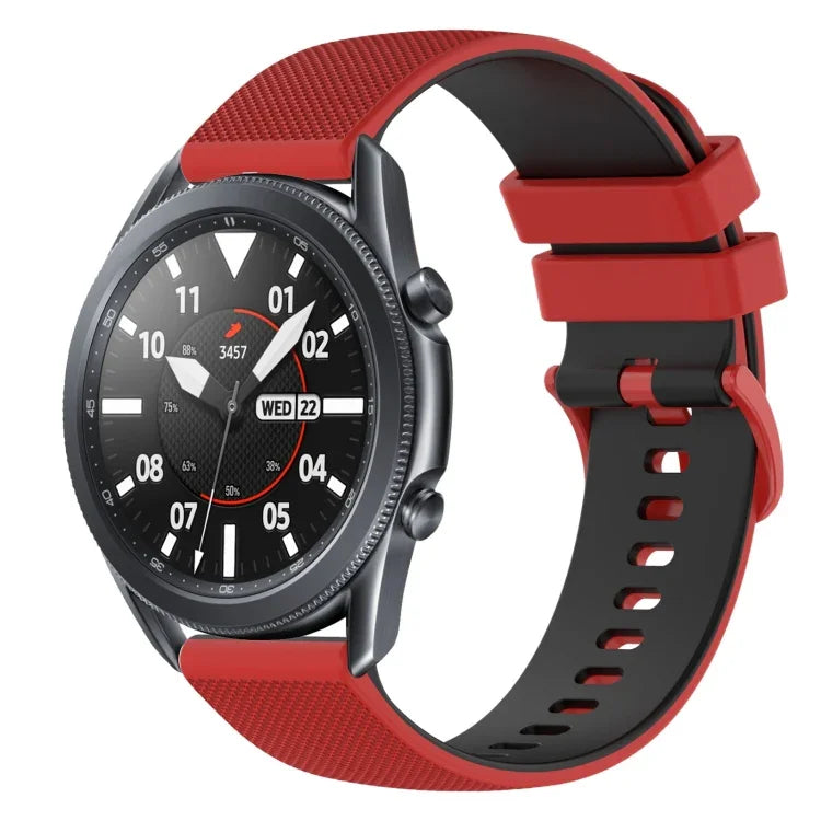 Dây đồng hồ silicone hai màu caro 22mm, dành cho Samsung Galaxy Watch3 45mm, dành cho Samsung Galaxy Watch 46mm, dành cho Samsung Gear S3 Classic, dành cho Samsung Gear S3 Frontier