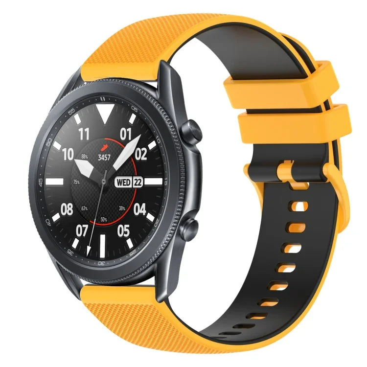 Dây đồng hồ silicone hai màu caro 22mm, dành cho Samsung Galaxy Watch3 45mm, dành cho Samsung Galaxy Watch 46mm, dành cho Samsung Gear S3 Classic, dành cho Samsung Gear S3 Frontier