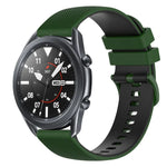 Dây đồng hồ silicone hai màu caro 22mm, dành cho Samsung Galaxy Watch3 45mm, dành cho Samsung Galaxy Watch 46mm, dành cho Samsung Gear S3 Classic, dành cho Samsung Gear S3 Frontier