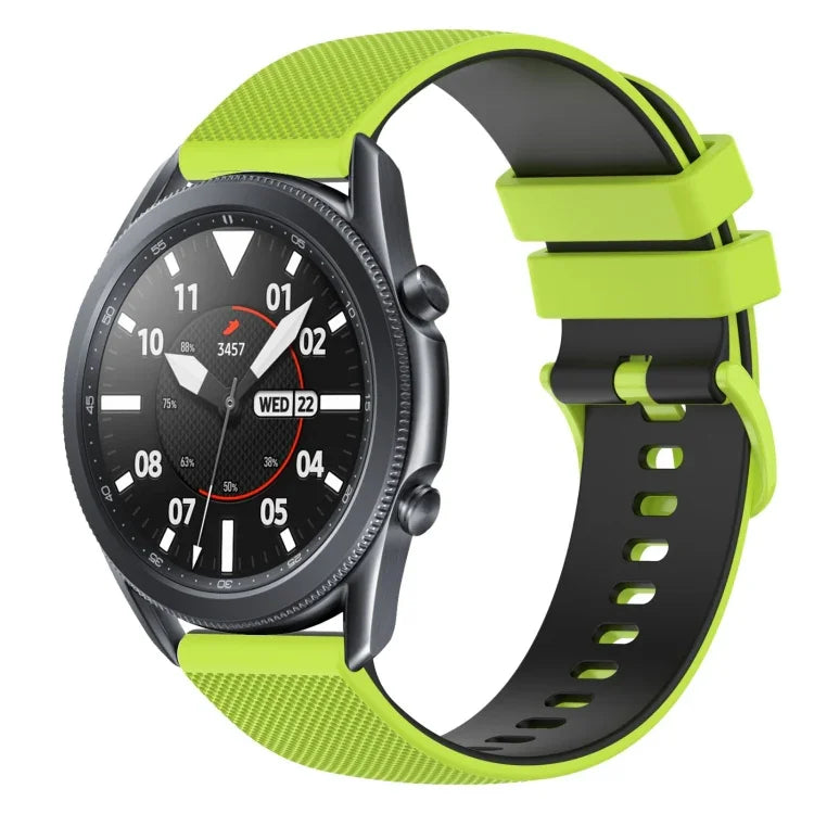 Dây đồng hồ silicone hai màu caro 22mm, dành cho Samsung Galaxy Watch3 45mm, dành cho Samsung Galaxy Watch 46mm, dành cho Samsung Gear S3 Classic, dành cho Samsung Gear S3 Frontier
