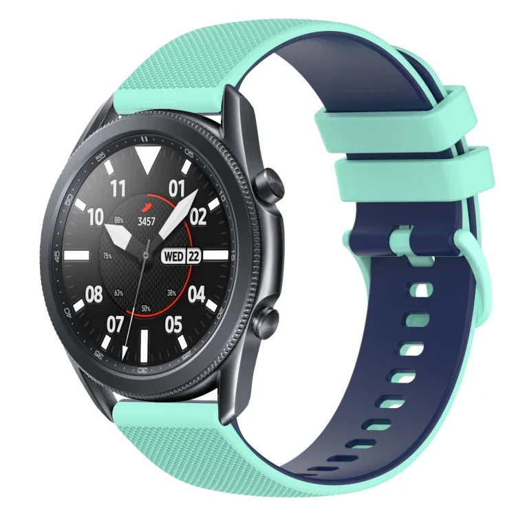 Dây đồng hồ silicone hai màu caro 22mm, dành cho Samsung Galaxy Watch3 45mm, dành cho Samsung Galaxy Watch 46mm, dành cho Samsung Gear S3 Classic, dành cho Samsung Gear S3 Frontier