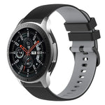 Dây đồng hồ silicone hai màu caro 22mm, dành cho Samsung Galaxy Watch3 45mm, dành cho Samsung Galaxy Watch 46mm, dành cho Samsung Gear S3 Classic, dành cho Samsung Gear S3 Frontier