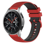 Dây đồng hồ silicone hai màu caro 22mm, dành cho Samsung Galaxy Watch3 45mm, dành cho Samsung Galaxy Watch 46mm, dành cho Samsung Gear S3 Classic, dành cho Samsung Gear S3 Frontier