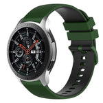 Dây đồng hồ silicone hai màu caro 22mm, dành cho Samsung Galaxy Watch3 45mm, dành cho Samsung Galaxy Watch 46mm, dành cho Samsung Gear S3 Classic, dành cho Samsung Gear S3 Frontier