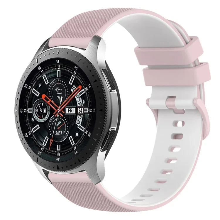 Dây đồng hồ silicone hai màu caro 22mm, dành cho Samsung Galaxy Watch3 45mm, dành cho Samsung Galaxy Watch 46mm, dành cho Samsung Gear S3 Classic, dành cho Samsung Gear S3 Frontier