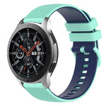 Dây đồng hồ silicone hai màu caro 22mm, dành cho Samsung Galaxy Watch3 45mm, dành cho Samsung Galaxy Watch 46mm, dành cho Samsung Gear S3 Classic, dành cho Samsung Gear S3 Frontier