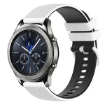 Dây đồng hồ silicone hai màu caro 22mm, dành cho Samsung Galaxy Watch3 45mm, dành cho Samsung Galaxy Watch 46mm, dành cho Samsung Gear S3 Classic, dành cho Samsung Gear S3 Frontier