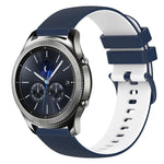 Dây đồng hồ silicone hai màu caro 22mm, dành cho Samsung Galaxy Watch3 45mm, dành cho Samsung Galaxy Watch 46mm, dành cho Samsung Gear S3 Classic, dành cho Samsung Gear S3 Frontier