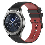 Dây đồng hồ silicone hai màu caro 22mm, dành cho Samsung Galaxy Watch3 45mm, dành cho Samsung Galaxy Watch 46mm, dành cho Samsung Gear S3 Classic, dành cho Samsung Gear S3 Frontier