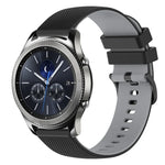 Dây đồng hồ silicone hai màu caro 22mm, dành cho Samsung Galaxy Watch3 45mm, dành cho Samsung Galaxy Watch 46mm, dành cho Samsung Gear S3 Classic, dành cho Samsung Gear S3 Frontier