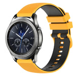 Dây đồng hồ silicone hai màu caro 22mm, dành cho Samsung Galaxy Watch3 45mm, dành cho Samsung Galaxy Watch 46mm, dành cho Samsung Gear S3 Classic, dành cho Samsung Gear S3 Frontier
