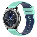 Dây đồng hồ silicone hai màu caro 22mm, dành cho Samsung Galaxy Watch3 45mm, dành cho Samsung Galaxy Watch 46mm, dành cho Samsung Gear S3 Classic, dành cho Samsung Gear S3 Frontier