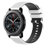 Dây đồng hồ silicone hai màu caro 22mm, dành cho Samsung Galaxy Watch3 45mm, dành cho Samsung Galaxy Watch 46mm, dành cho Samsung Gear S3 Classic, dành cho Samsung Gear S3 Frontier