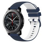Dây đồng hồ silicone hai màu caro 22mm, dành cho Samsung Galaxy Watch3 45mm, dành cho Samsung Galaxy Watch 46mm, dành cho Samsung Gear S3 Classic, dành cho Samsung Gear S3 Frontier
