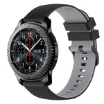Dây đồng hồ silicone hai màu caro 22mm, dành cho Samsung Galaxy Watch3 45mm, dành cho Samsung Galaxy Watch 46mm, dành cho Samsung Gear S3 Classic, dành cho Samsung Gear S3 Frontier