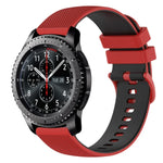 Dây đồng hồ silicone hai màu caro 22mm, dành cho Samsung Galaxy Watch3 45mm, dành cho Samsung Galaxy Watch 46mm, dành cho Samsung Gear S3 Classic, dành cho Samsung Gear S3 Frontier