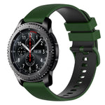 Dây đồng hồ silicone hai màu caro 22mm, dành cho Samsung Galaxy Watch3 45mm, dành cho Samsung Galaxy Watch 46mm, dành cho Samsung Gear S3 Classic, dành cho Samsung Gear S3 Frontier