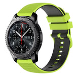 Dây đồng hồ silicone hai màu caro 22mm, dành cho Samsung Galaxy Watch3 45mm, dành cho Samsung Galaxy Watch 46mm, dành cho Samsung Gear S3 Classic, dành cho Samsung Gear S3 Frontier