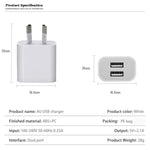 Bộ sạc USB mini hai cổng với cáp dữ liệu USB sang 8 Pin, phích cắm AU, phích cắm AU + cáp 8 Pin