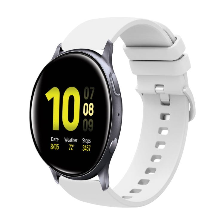 Dây đồng hồ silicone mềm màu trơn 20mm, Dành cho Samsung Galaxy Watch Active 2 44mm, Dành cho Samsung Galaxy Watch Active 40mm, Dành cho Samsung Galaxy Watch 42mm, Dành cho Samsung Gear Sport