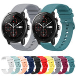 22mm Solid Color Soft Silicone Watch Band, For Amazfit 2 Stratos