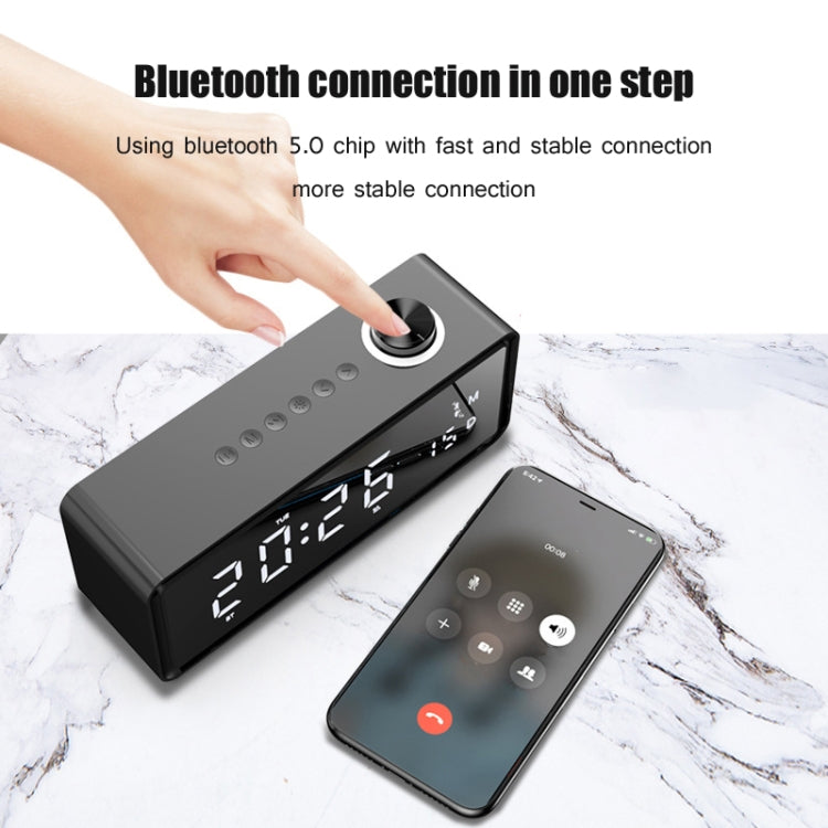 Loa Bluetooth đồng hồ báo thức AEC K5 có đèn LED, hỗ trợ thẻ TF / FM