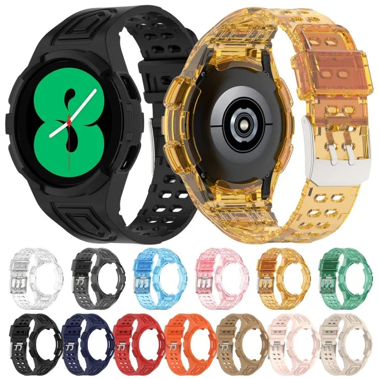 Dây đồng hồ thông minh TPU tích hợp Armor khóa đôi, Dành cho Samsung Galaxy Watch4 40mm, Dành cho Samsung Galaxy Watch4 Classic 46mm