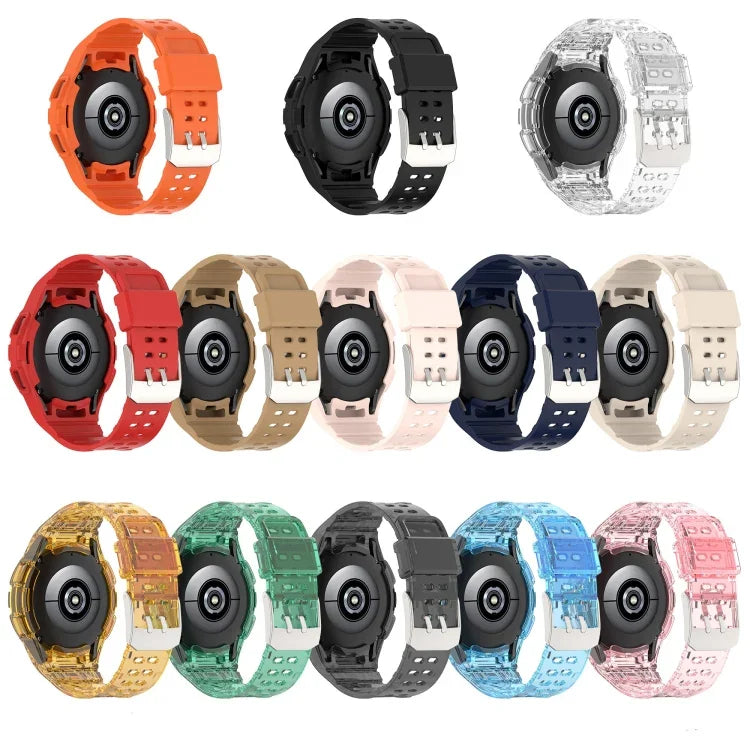 Dây đồng hồ thông minh TPU tích hợp Armor khóa đôi, Dành cho Samsung Galaxy Watch4 40mm, Dành cho Samsung Galaxy Watch4 Classic 46mm