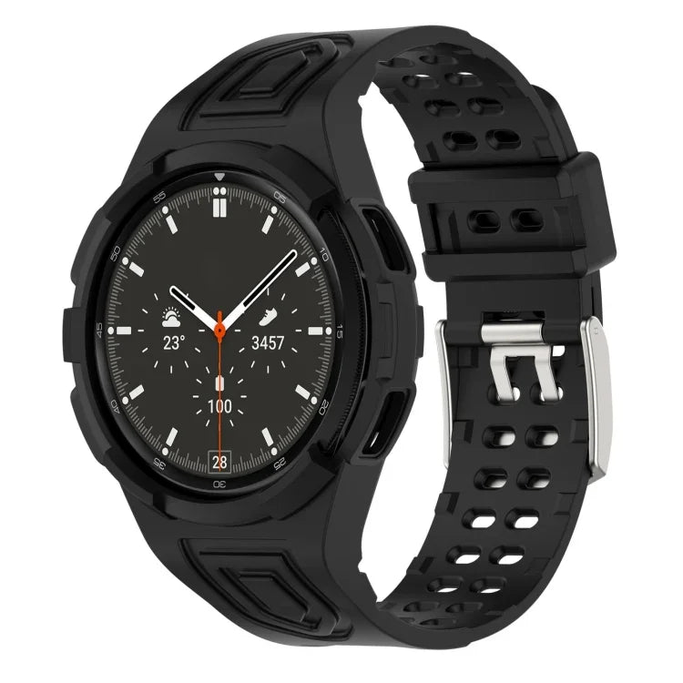 Dây đồng hồ thông minh TPU tích hợp Armor khóa đôi, Dành cho Samsung Galaxy Watch4 40mm, Dành cho Samsung Galaxy Watch4 Classic 46mm
