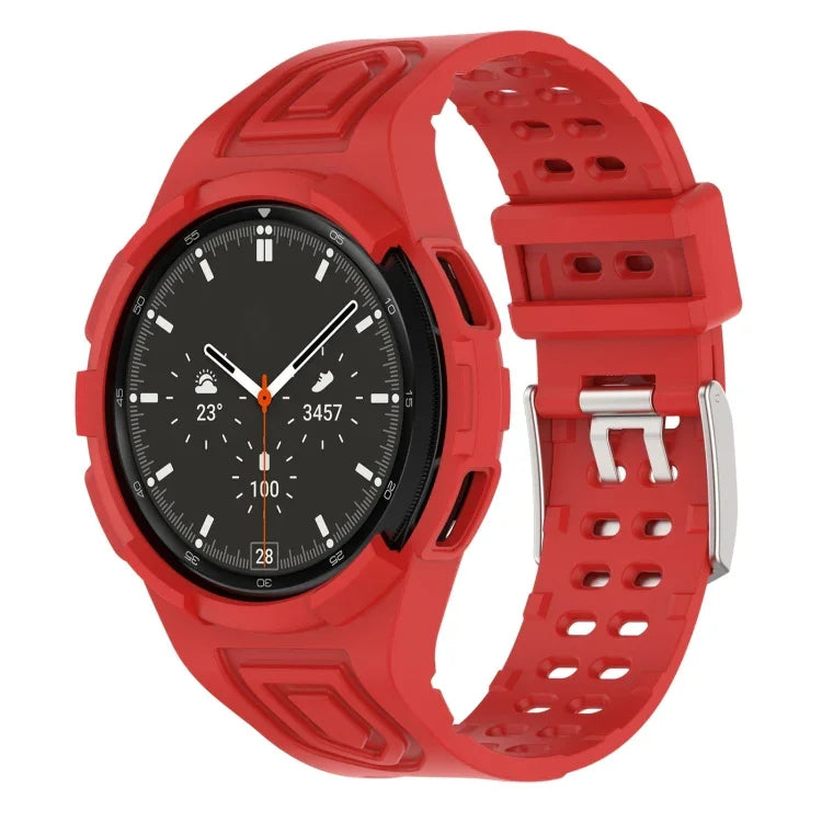 Dây đồng hồ thông minh TPU tích hợp Armor khóa đôi, Dành cho Samsung Galaxy Watch4 40mm, Dành cho Samsung Galaxy Watch4 Classic 46mm